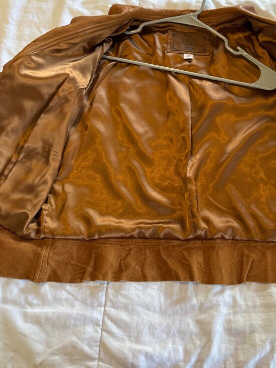 Old Navy Leather Jacket with Ruffles - Picture 6 of 9